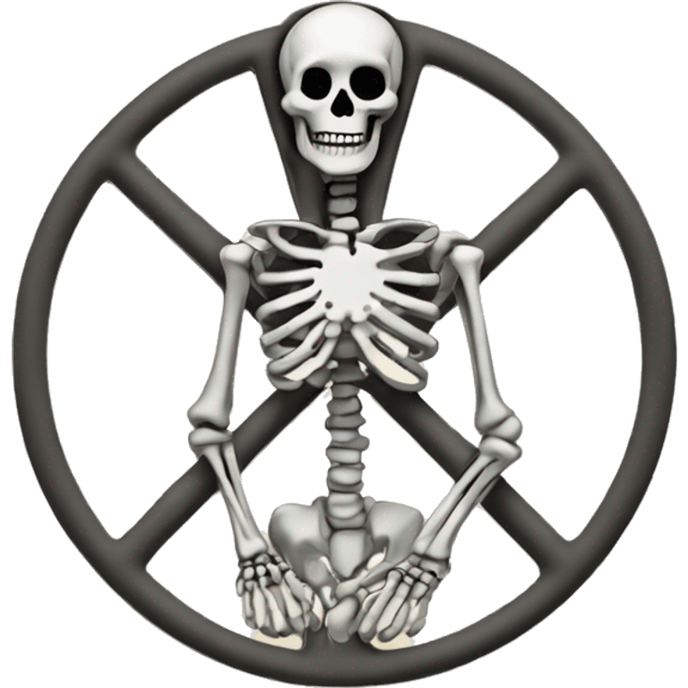 Peace sign skeleton emoji