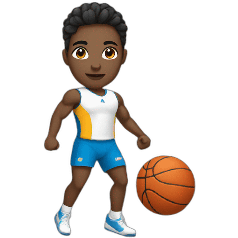 Athlete brune qui court  emoji