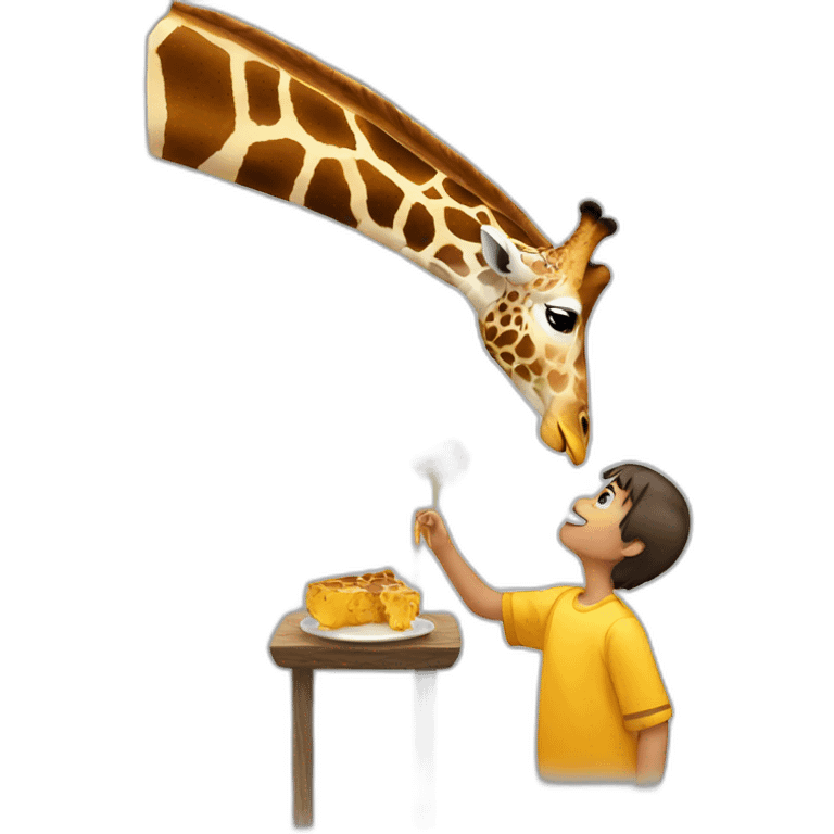 feeding a giraffe emoji