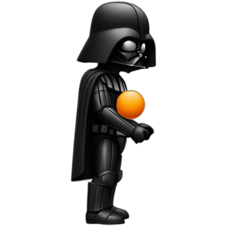 Dark Vador faisant du ping pong avec luke emoji