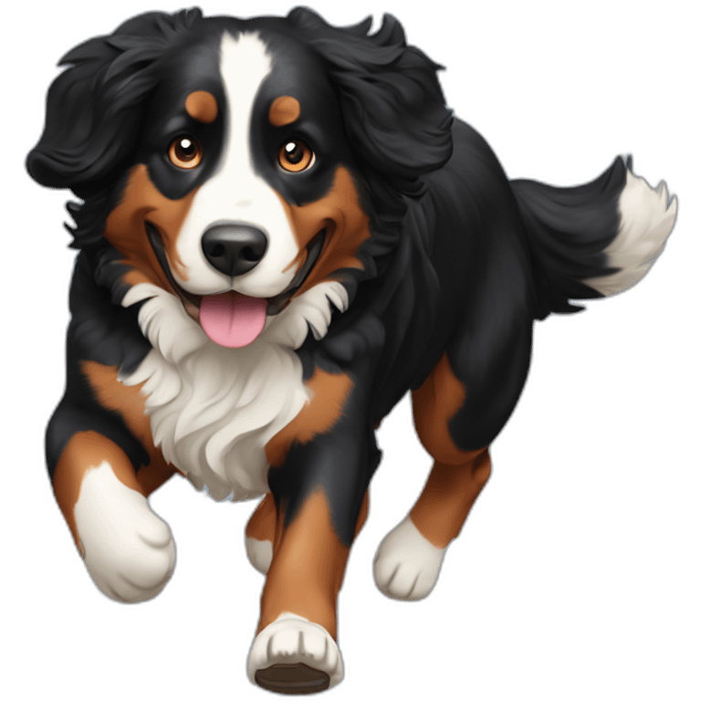 Bernese Mountain Dog Running emoji