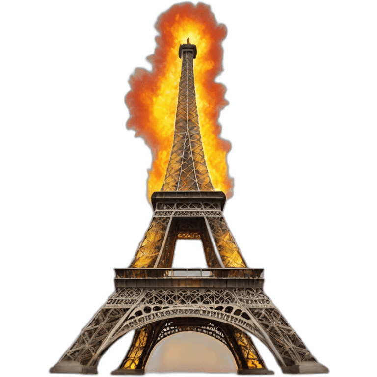 tour eiffel en feu emoji