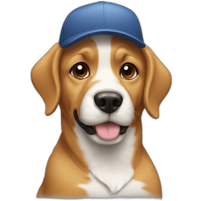 Dog with cap emoji