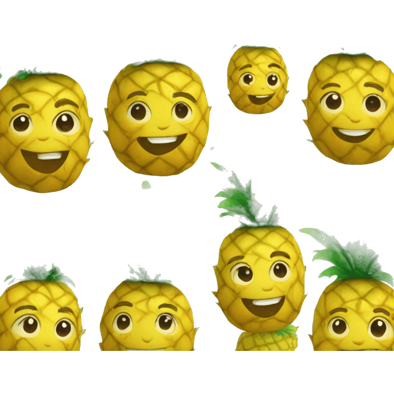 Happy pineapple  emoji