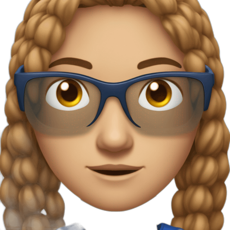 Une araignée qui porte des gosses lunettes marrons avec deux yeux ronds bleus style kawaï emoji