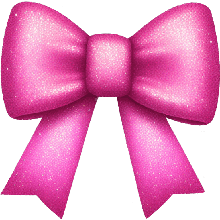 Pink glittery bow  emoji