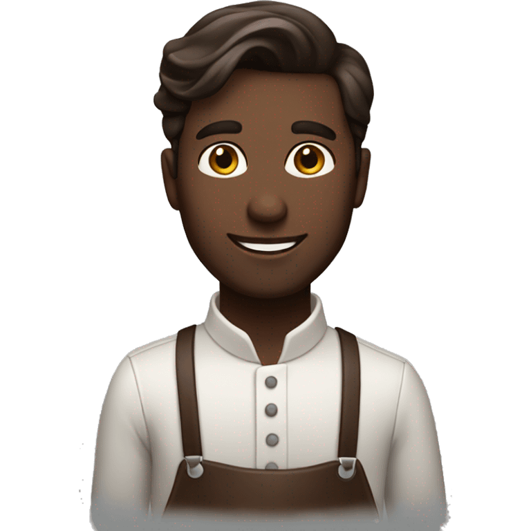 Brunette male chocolatier emoji