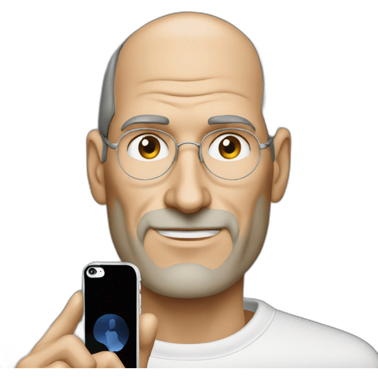 steve jobs using Microsoft phone emoji