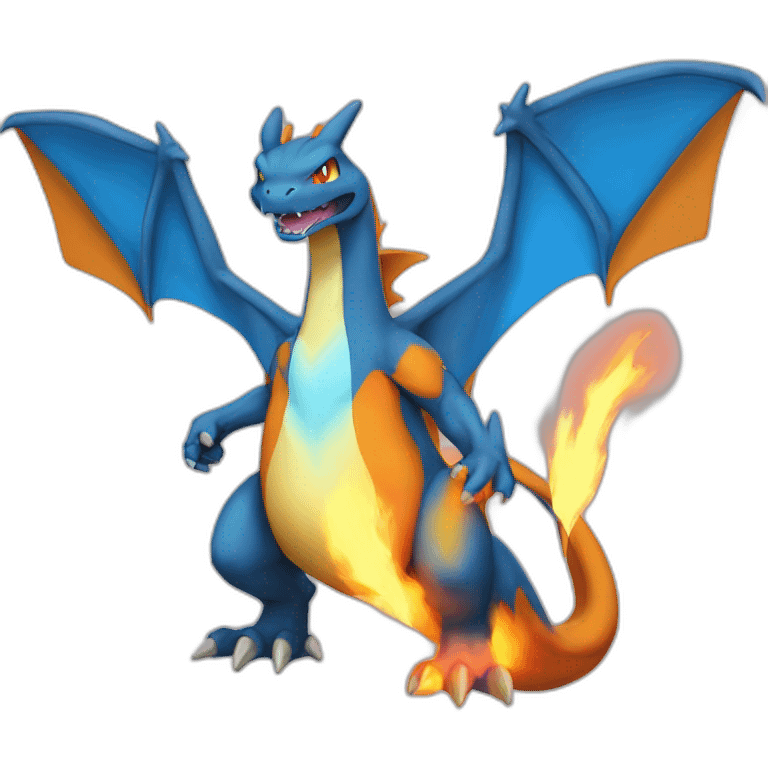 charizard-adullt-wing-blue-tall-front-stand-up-fire emoji