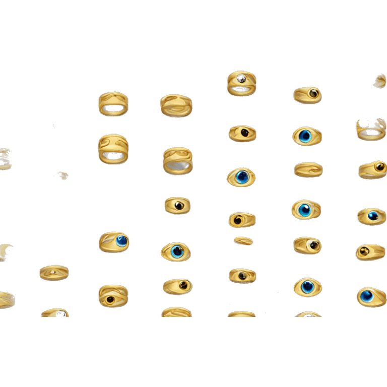 thin gold ring studded with eyeballs emoji