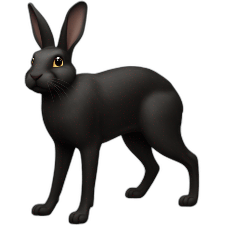 Lapine noir de la race geant des flandres noir emoji