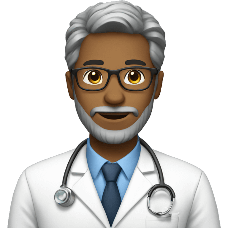 doctor with glasses and beard emoji