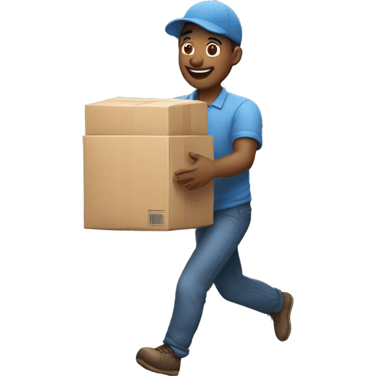 delivery guy joggling with packages emoji