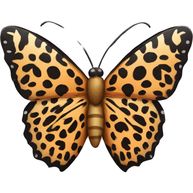 Butterfly with leopard spots emoji