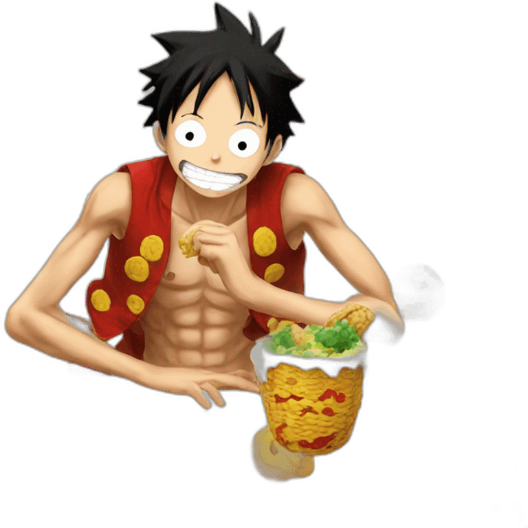 Luffy eat emoji