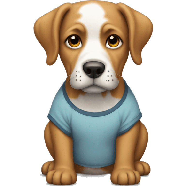 Dog with t-shirt emoji