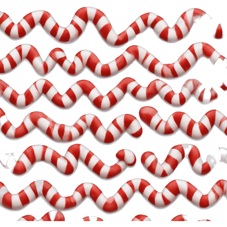 Candy cane shaped heart emoji