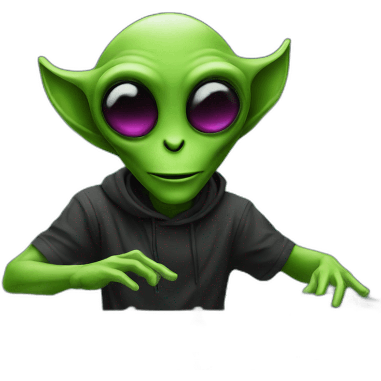 Dj alien emoji