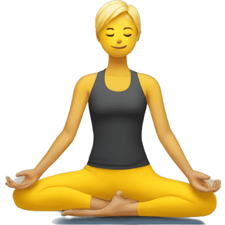 yellow person doing yoga emoji