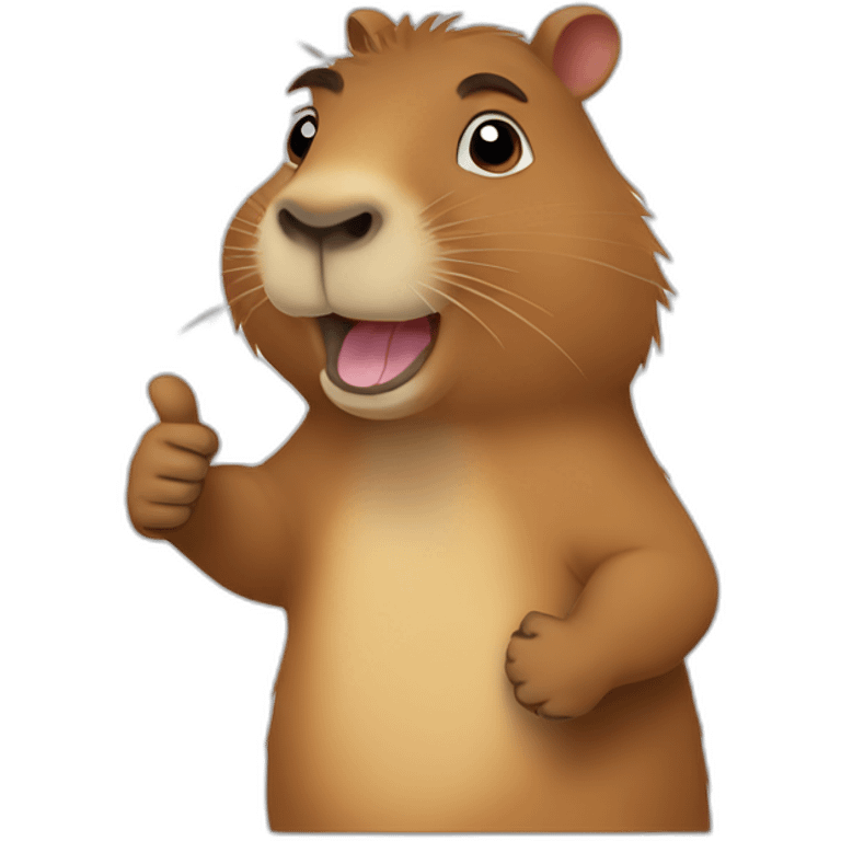 Capybara thumbs up emoji