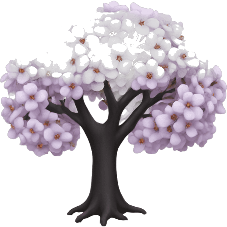 Black blossom tree emoji