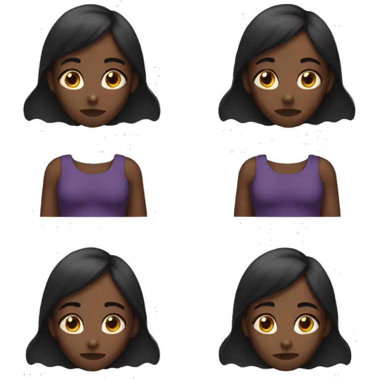 Black girl tired emoji