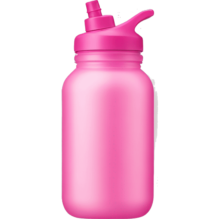 Pink water bottle with carrying lid emoji