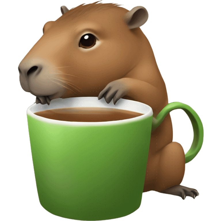 capibara drinking tea emoji