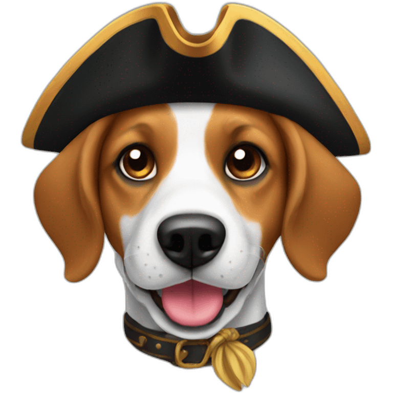 pirate hat happy beagle emoji