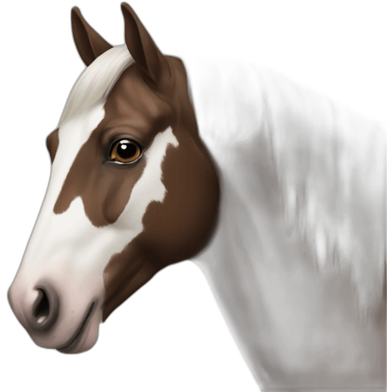 Horse piebald emoji