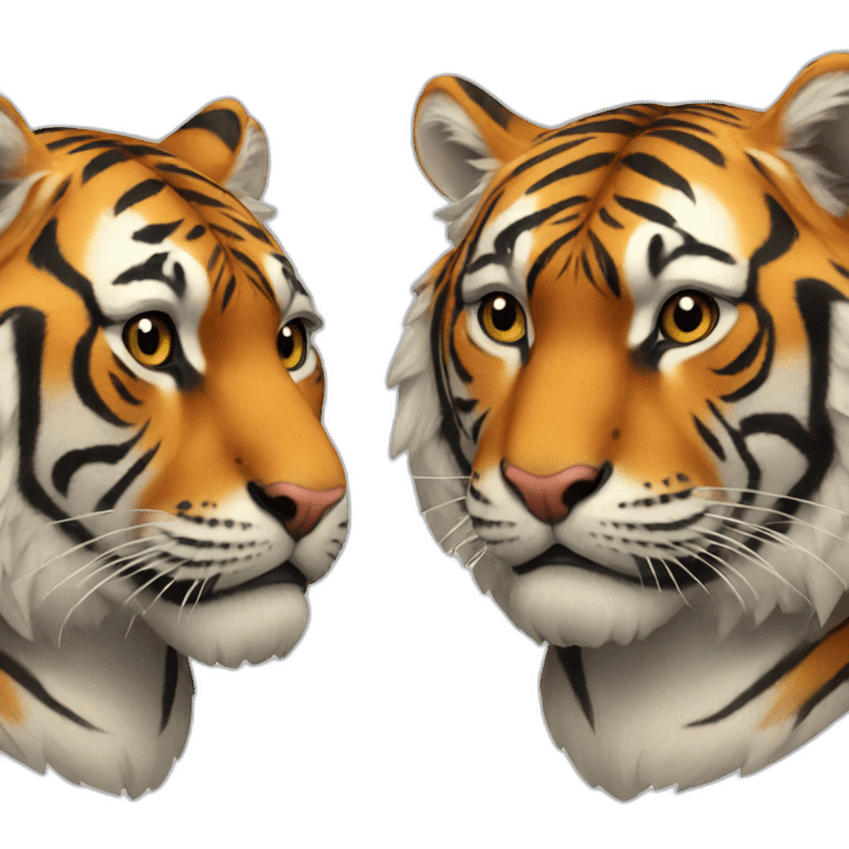 two tiger emoji