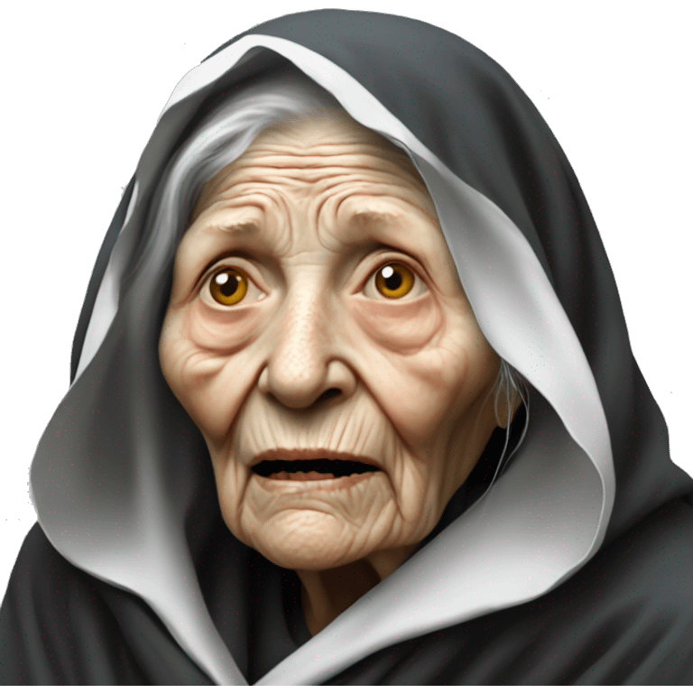 Baba Vanga, blind old woman emoji