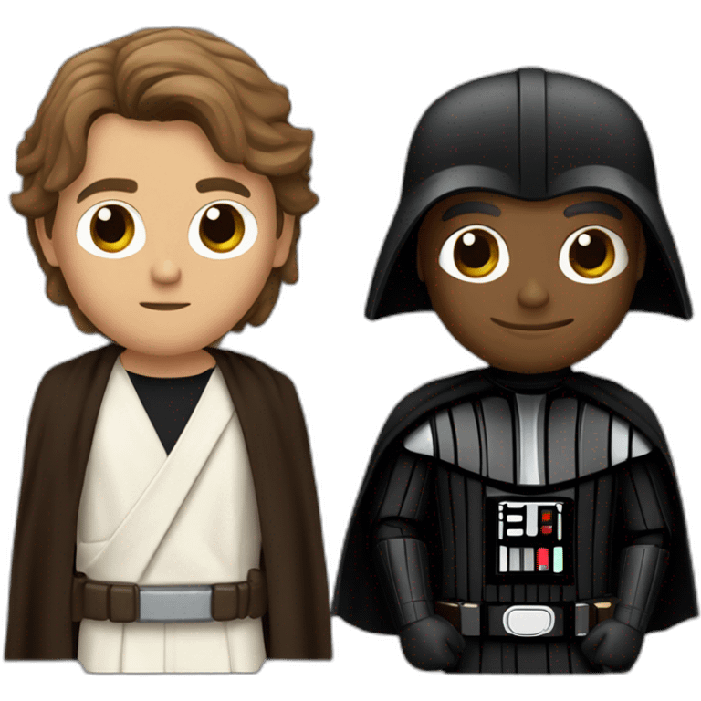 Half Anakin skywalker, half darth vader emoji