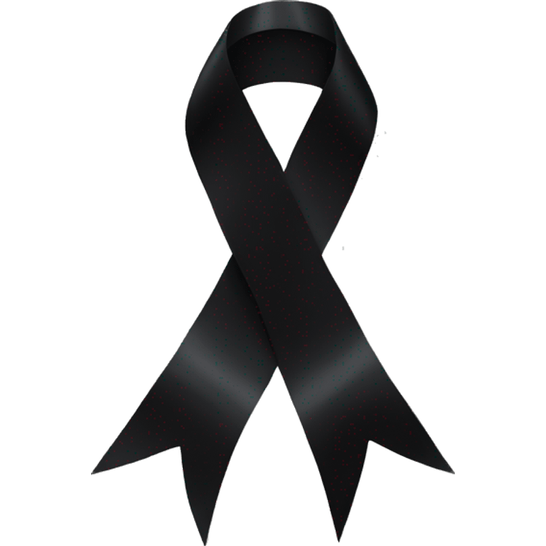 black memorial ribbon emoji