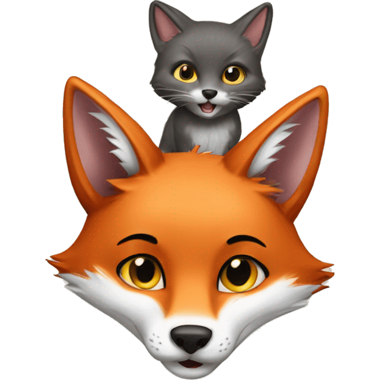 fox and cat emoji