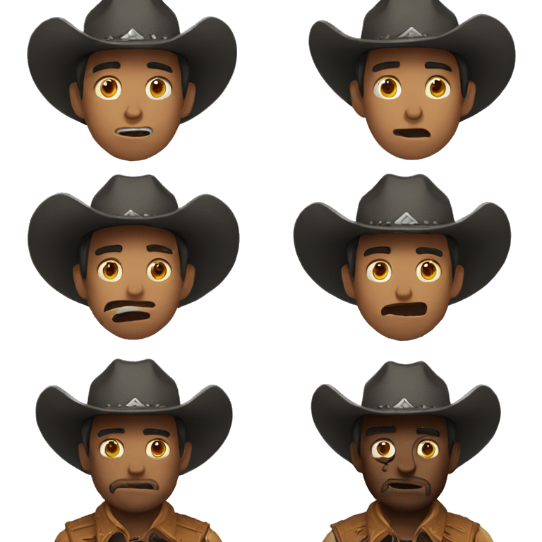 cowboy emoji + crying emoji emoji