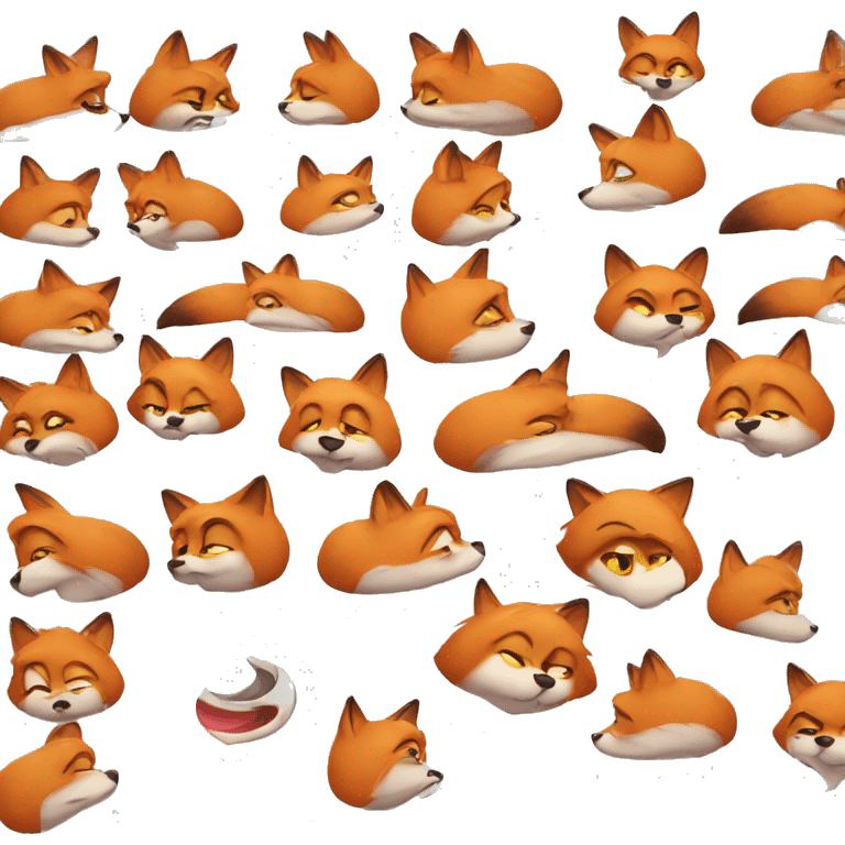 Cute fox is sad emoji