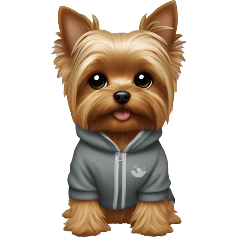 Yorkie in a sweatshirt emoji