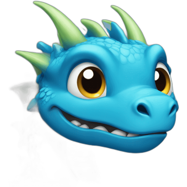 Blue dragon in tears emoji