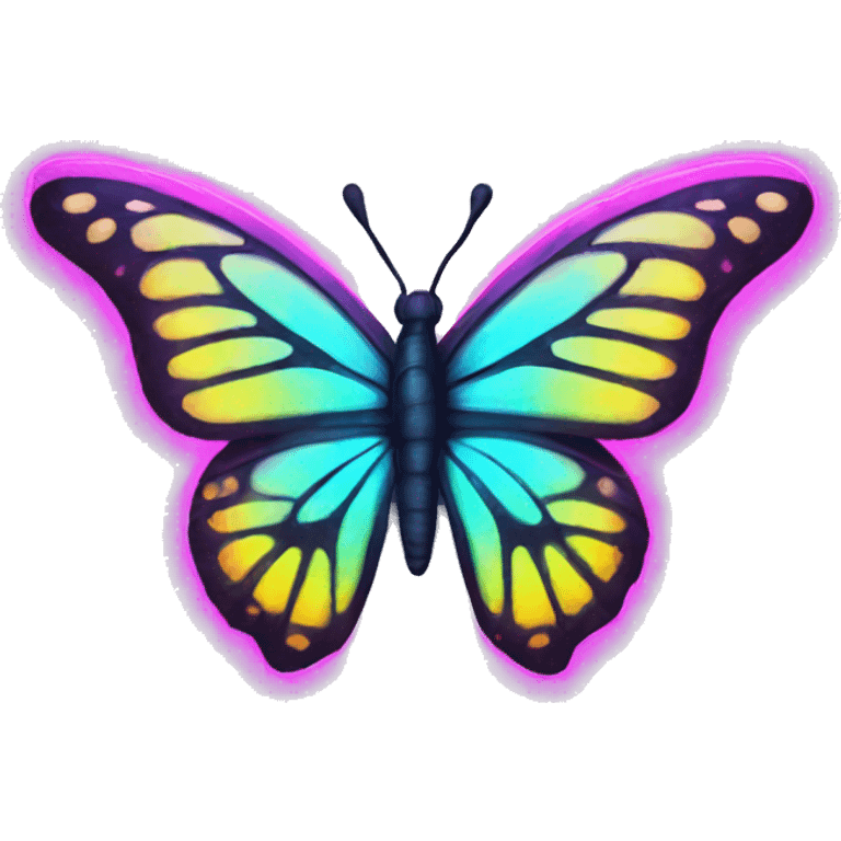 neon butterfly emoji