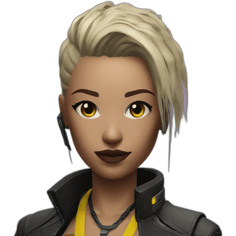 Cyberpunk 2077 woman emoji