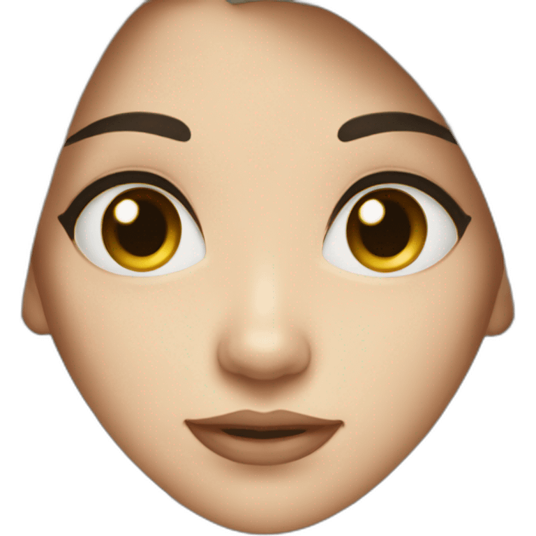 medium straight black haired white women with chubby cheeks emoji