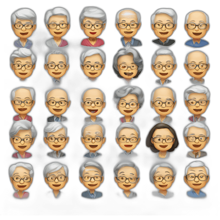 School reunion oriental seniors emoji