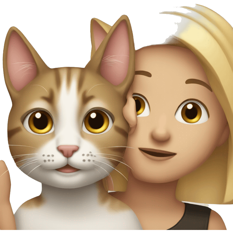 a couple with a cat  emoji