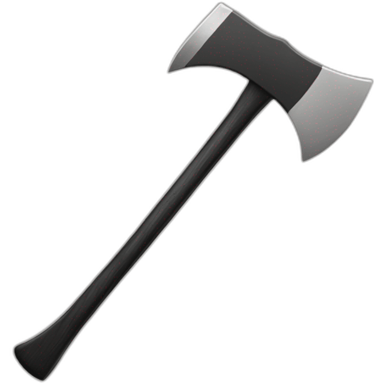 black and white double axe emoji