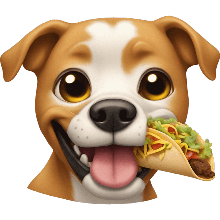 Dog eating tacos emoji