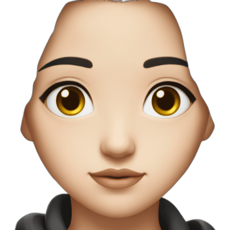 Girl with black hear and honey eyes look ls like this 🥺 emoji