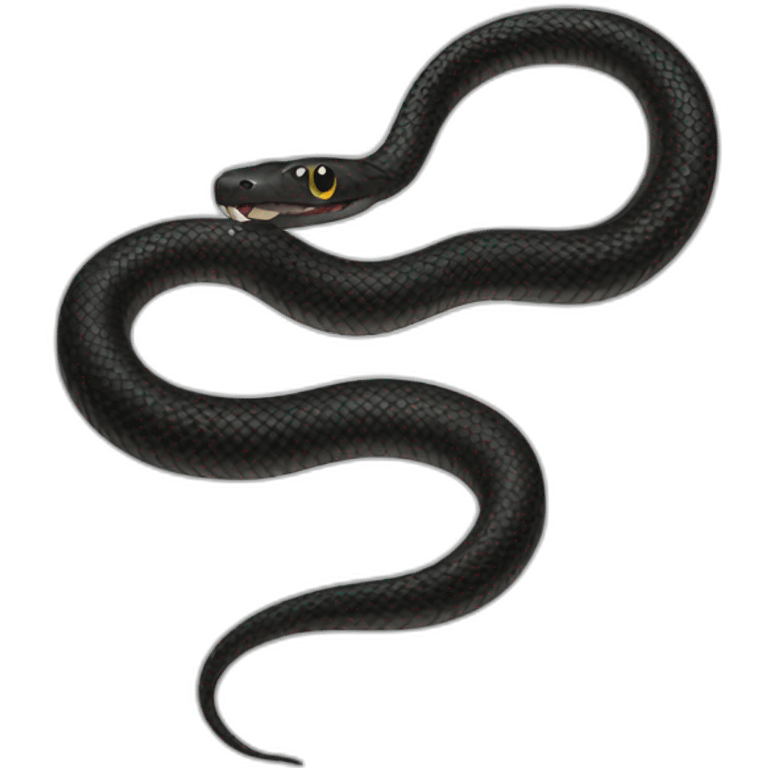 A black snake emoji