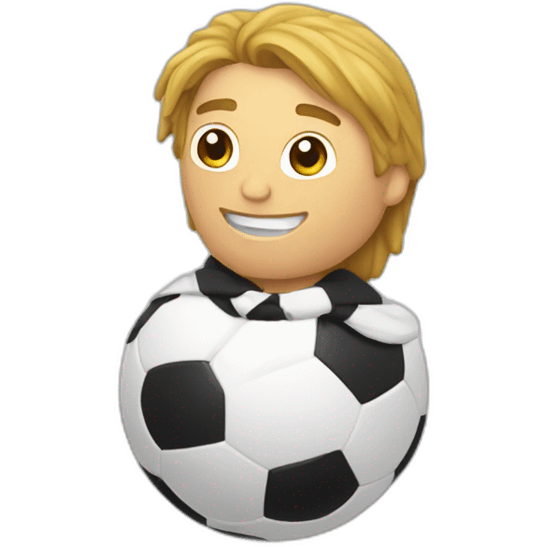 un espartanocon un balon de futbol emoji