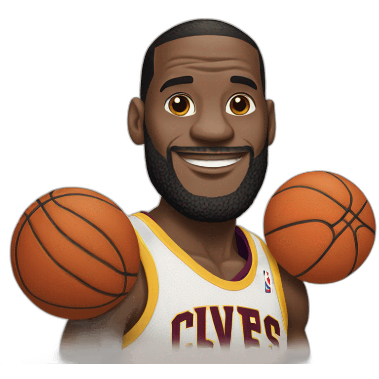 Lebron james holding a basketball emoji